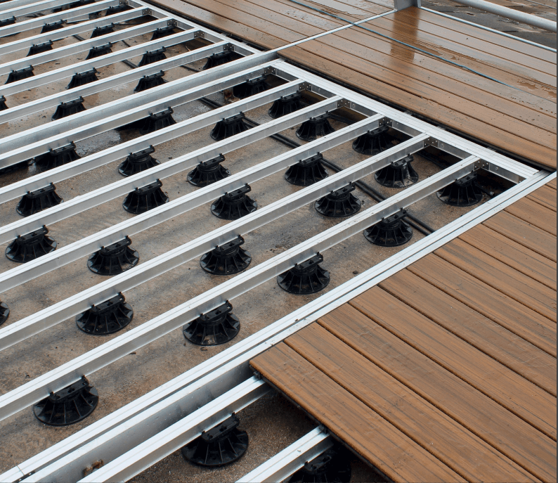 aluminium terras ondersteuning